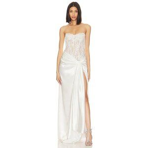 Bronx and Banco X Revolve Gina Gown in White Party Wedding M NWT $995